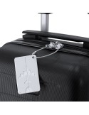 Identificateur Valise Hekla Matières : aluminium recyclé  Couleurs : noir personnalisation rapide en France