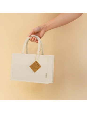 Sac Hyssop Matières : coton recyclé Couleurs : naturel marquage laser ultra précis