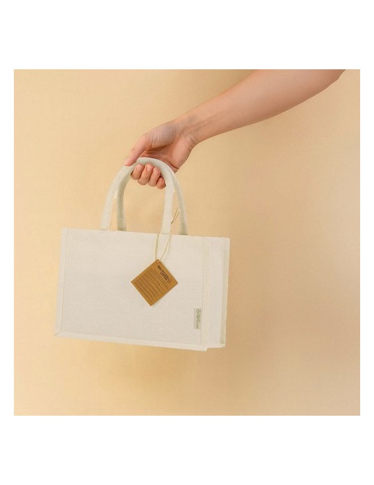 Sac Hyssop Matières : coton recyclé Couleurs : naturel marquage laser ultra précis