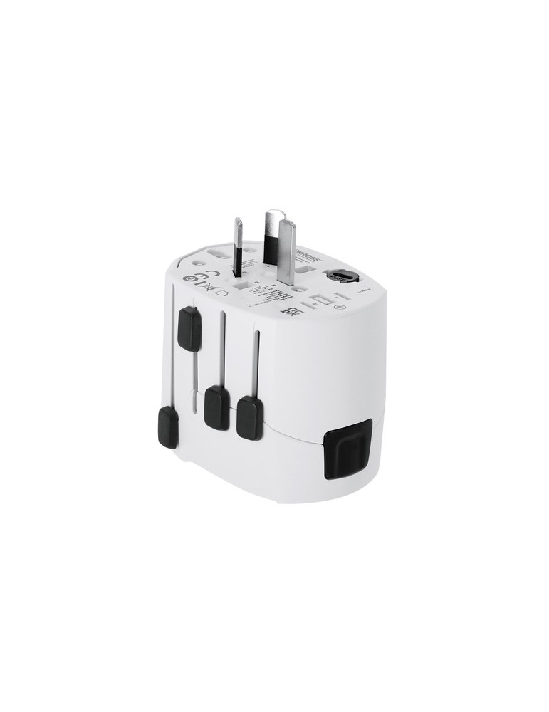 Adaptateur Voyage Universel Skross PRO 3-POLE Couleurs : blanc cadeau entreprise pas cher