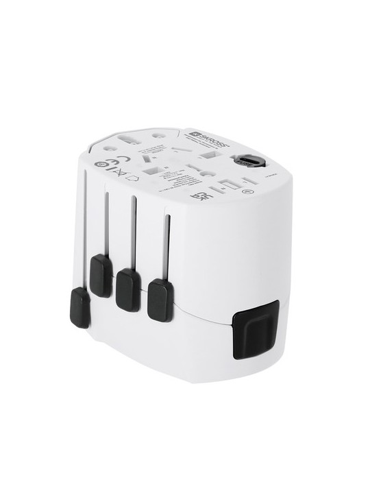Adaptateur Voyage Universel Skross PRO 3-POLE Couleurs : blanc goodies publicitaire événementiel