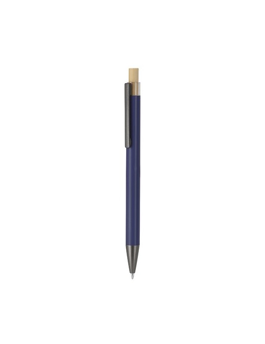 Stylo Rowan Matières : bambou Couleurs : bleu marine cadeau entreprise pas cher