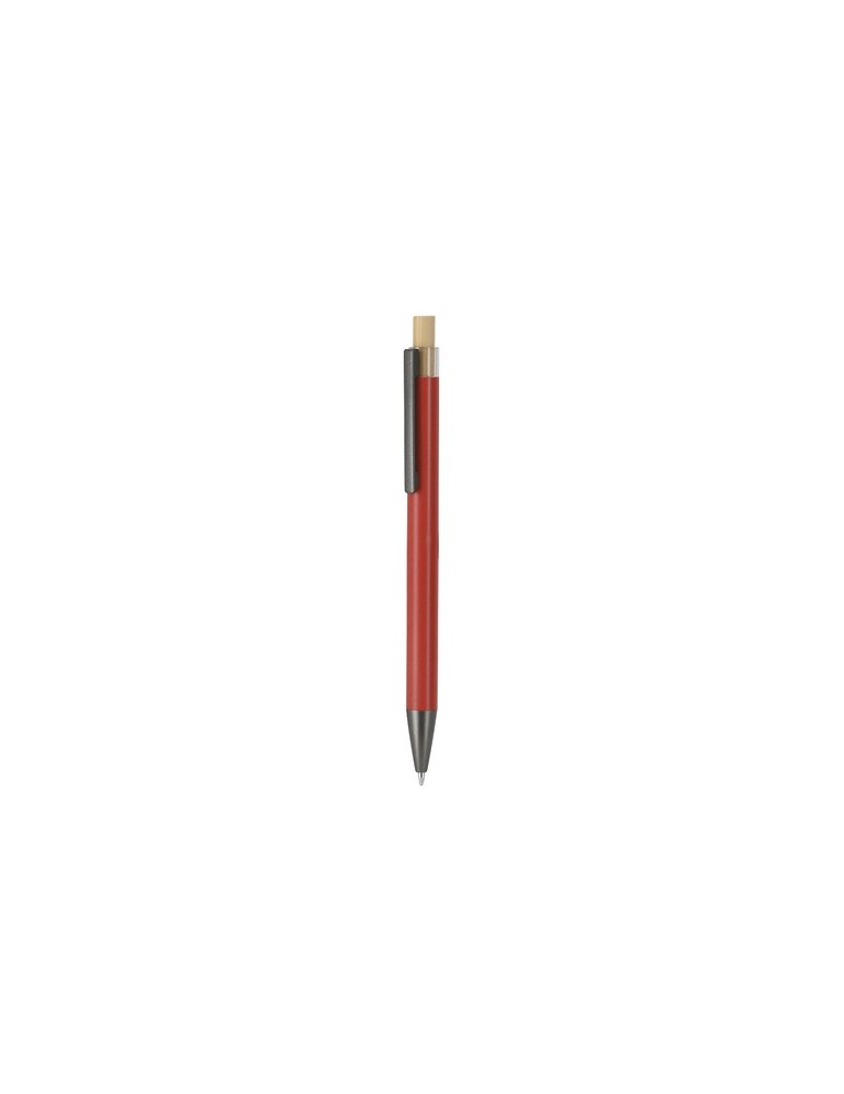 Stylo Rowan Matières : bambou Couleurs : rouge impression haute définition