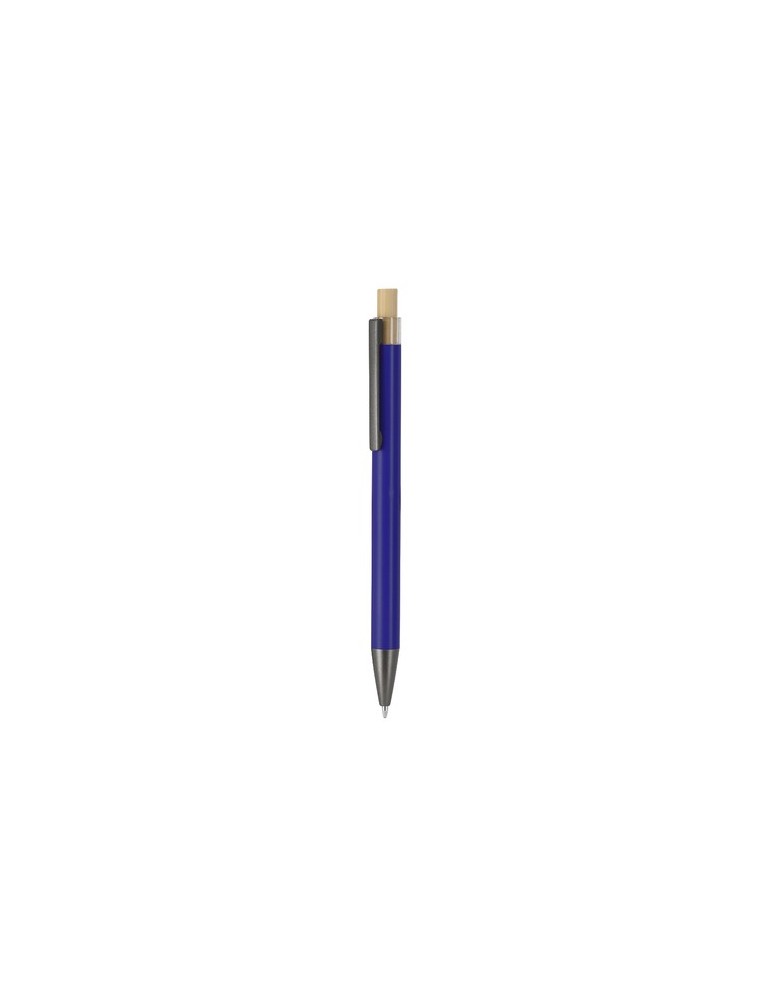 Stylo Rowan Matières : bambou Couleurs : bleu personnalisable avec votre logo