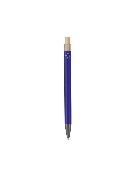 Stylo Rowan Matières : bambou Couleurs : bleu objet publicitaire robuste