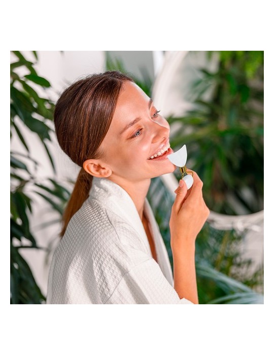 Masseur Facial Herbiax Couleurs : blanc Matières : jade cadeau entreprise pas cher