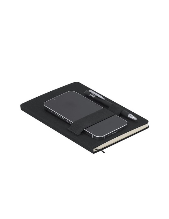 Bloc Notes Rubin Couleurs : noir Matières : polyester recyclé cadeau entreprise pas cher