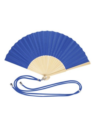 Éventail Crusoe Matières : bambou Couleurs : bleu