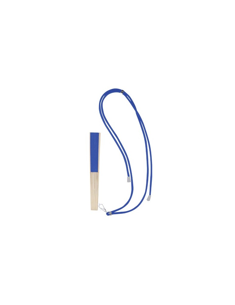 Éventail Crusoe Matières : bambou Couleurs : bleu cadeau client original