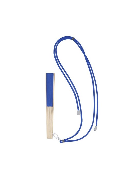 Éventail Crusoe Matières : bambou Couleurs : bleu cadeau client original