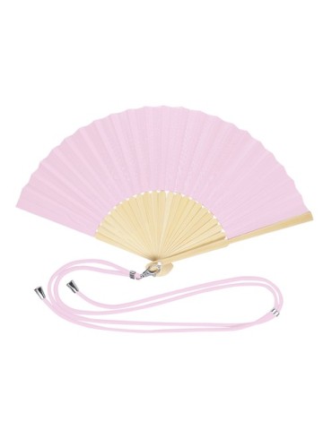 Éventail Crusoe Matières : bambou Couleurs : rose cadeau entreprise pas cher