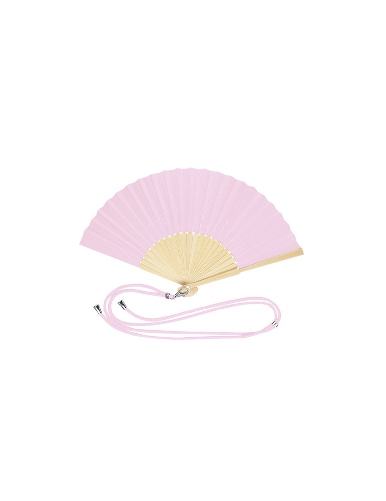 Éventail Crusoe Matières : bambou Couleurs : rose cadeau entreprise pas cher
