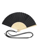 Éventail Crusoe Matières : bambou Couleurs : noir impression haute définition