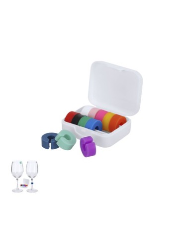 Identificateur de Verres Emelya Matières : silicone Couleurs : blanc