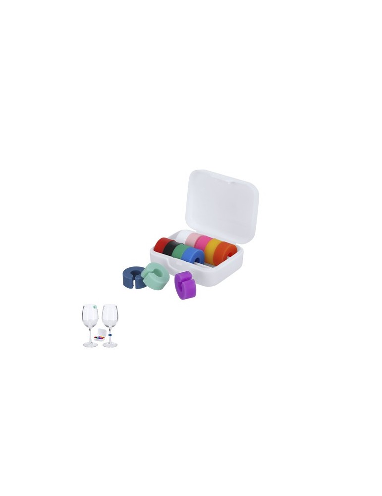 Identificateur de Verres Emelya Matières : silicone Couleurs : blanc