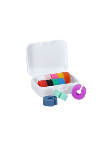 Identificateur de Verres Emelya Matières : silicone Couleurs : blanc cadeau entreprise pas cher