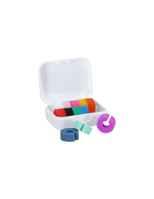 Identificateur de Verres Emelya Matières : silicone Couleurs : blanc cadeau entreprise pas cher