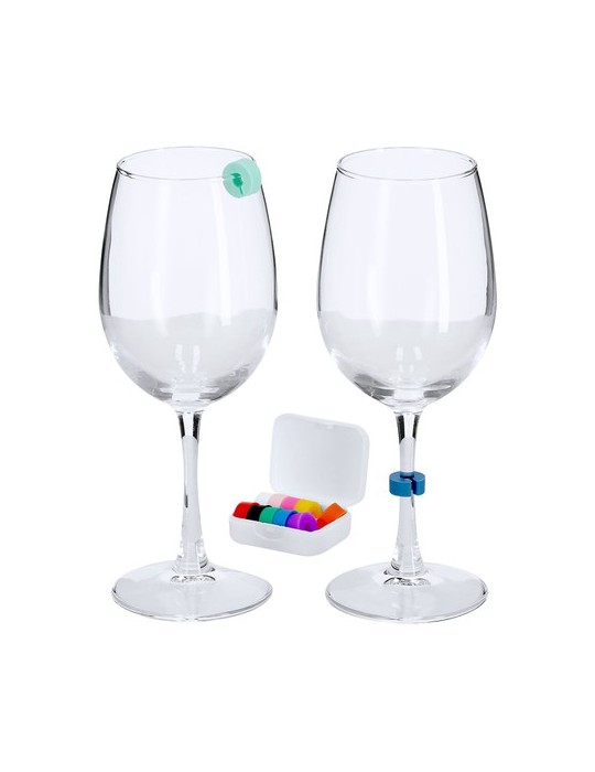 Identificateur de Verres Emelya Matières : silicone Couleurs : blanc impression haute définition