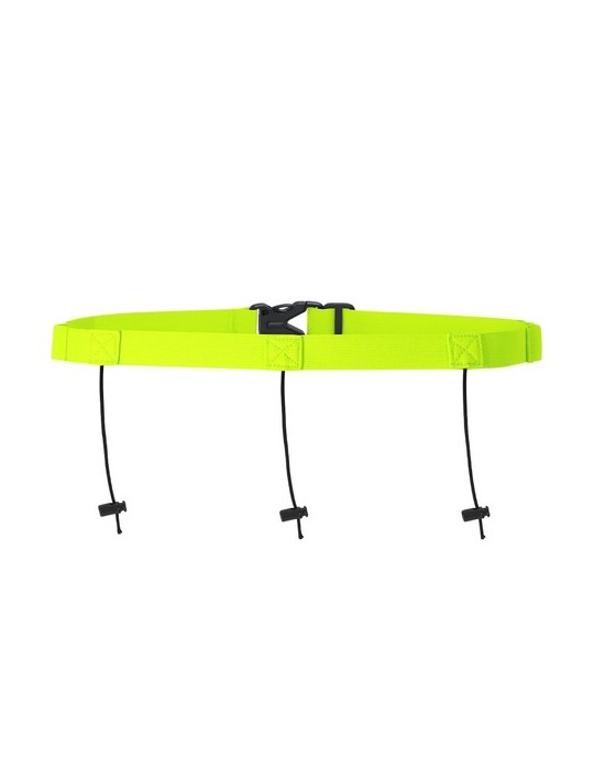 Ceinture avec Porte Numero Varux Matières : élasthanne Couleurs : jaune personnalisable avec votre logo
