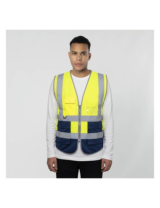 Gilet Réfléchissant Ledger Matières : polyester Taille textile : XL/XXL Couleurs : jaune goodies publicitaire événementiel