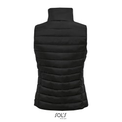 Gilet Bodywarmer Femme Personnalisé Éco-responsable - WAVE Taille textile : XL Couleurs : noir objet publicitaire robuste