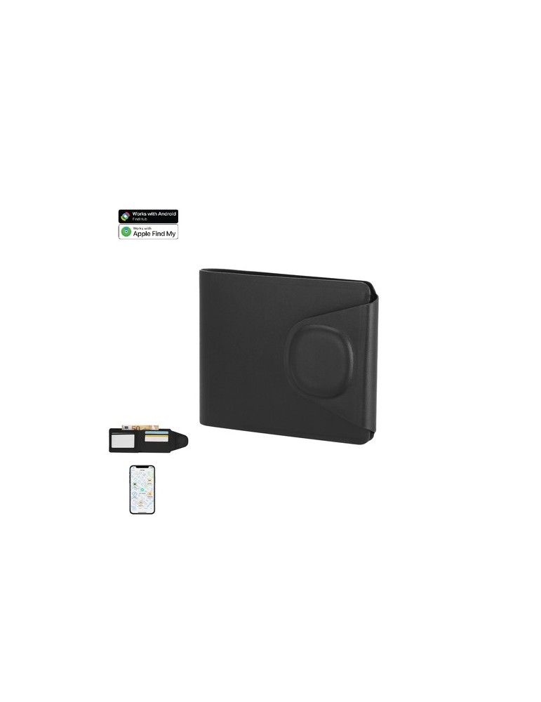 Porte-Cartes Portefeuille Traqueur Nairobix Matières : PU Couleurs : noir