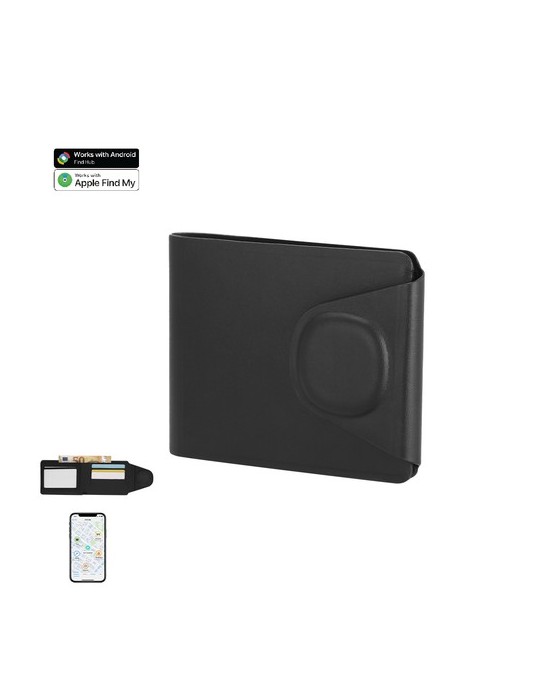 Porte-Cartes Portefeuille Traqueur Nairobix Matières : PU Couleurs : noir