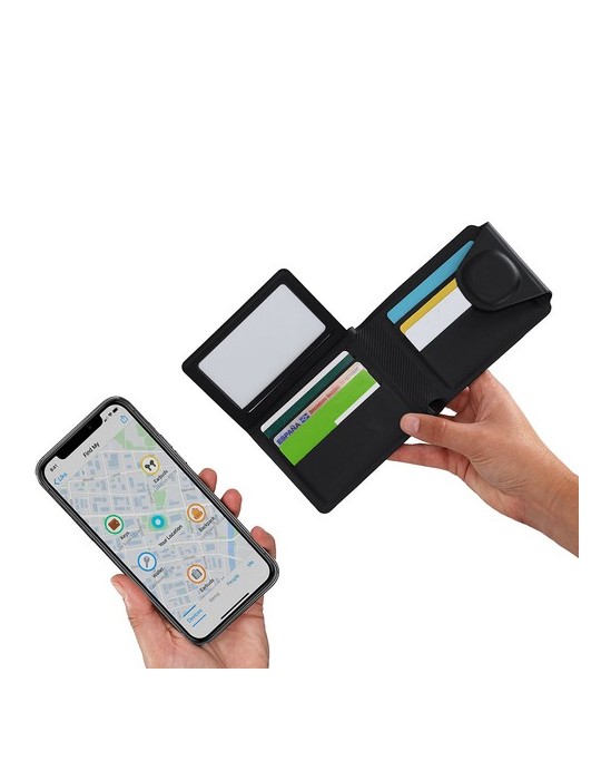 Porte-Cartes Portefeuille Traqueur Nairobix Matières : PU Couleurs : noir marquage laser ultra précis