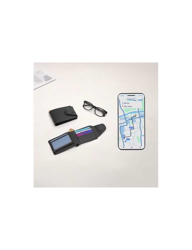 Porte-Cartes Portefeuille Traqueur Nairobix Matières : PU Couleurs : noir livraison express 24h 48h