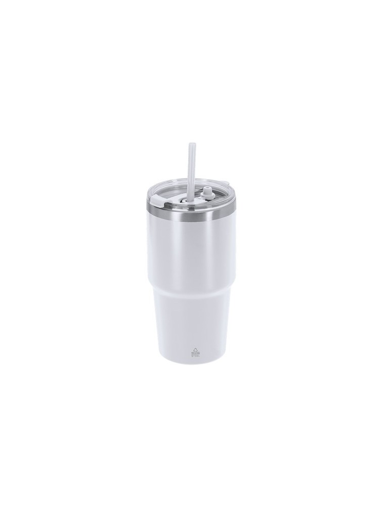 Verre Thermique Vinson Couleurs : blanc Matières : acier inoxydable recyclé objet promotionnel éco-responsable