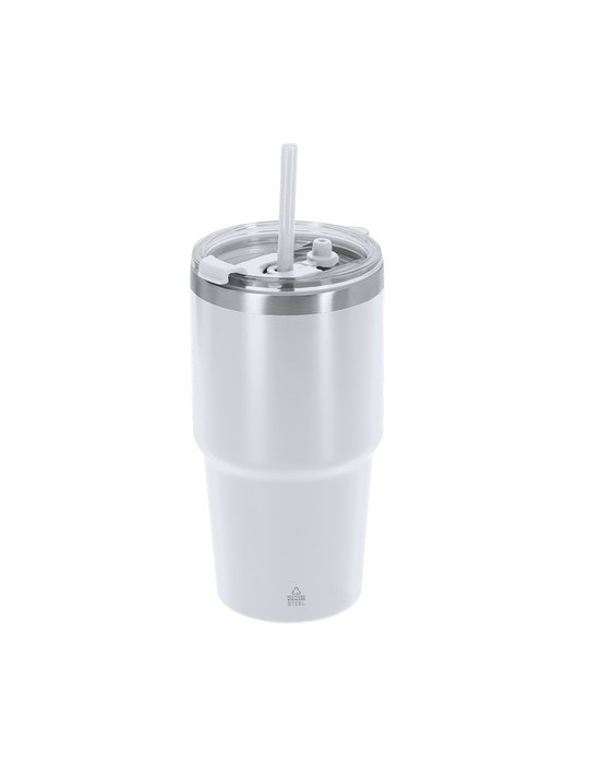 Verre Thermique Vinson Couleurs : blanc Matières : acier inoxydable recyclé objet promotionnel éco-responsable