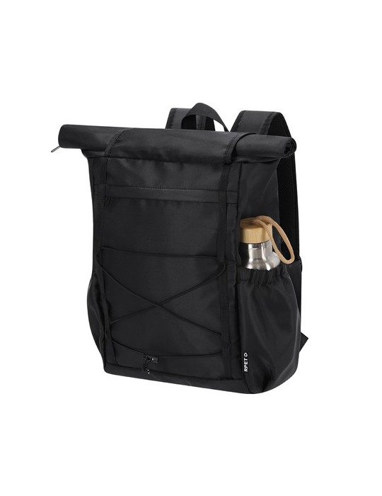 Sac à Dos Zanjur Matières : PET recyclé Couleurs : noir cadeau entreprise pas cher