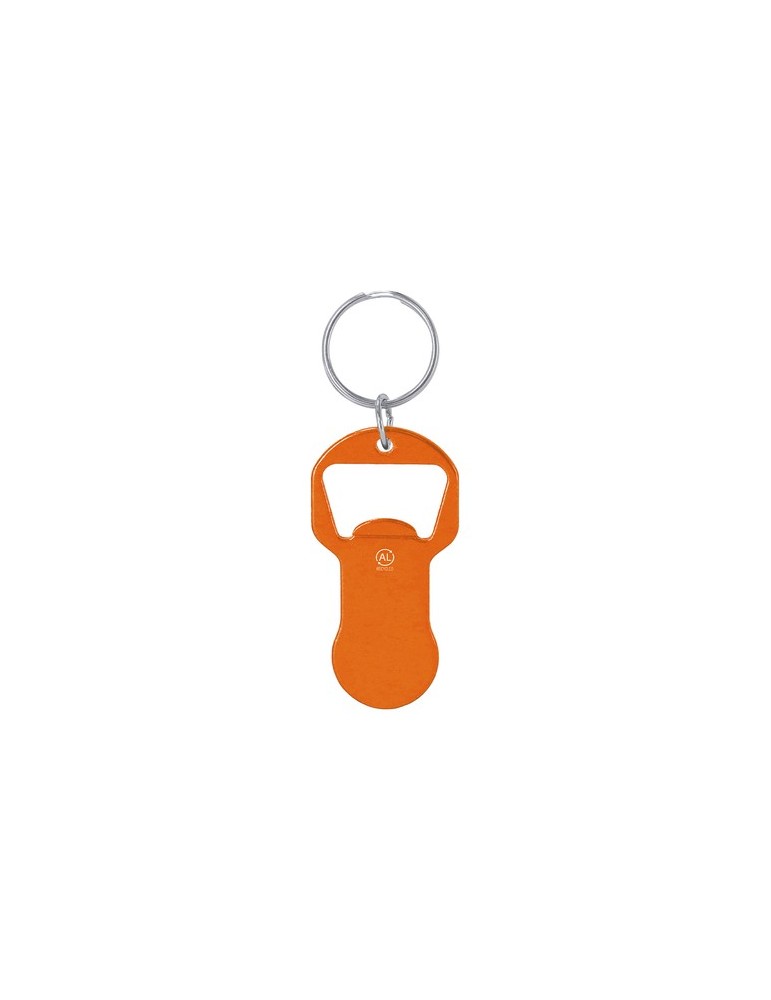 Porte-Clés Monnaie Ouvre Bouteille Belarox Matières : aluminium recyclé  Couleurs : orange goodies publicitaire événementiel