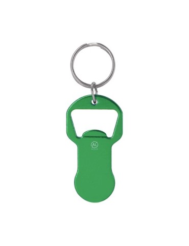 Porte-Clés Monnaie Ouvre Bouteille Belarox Matières : aluminium recyclé  Couleurs : vert cadeau entreprise pas cher