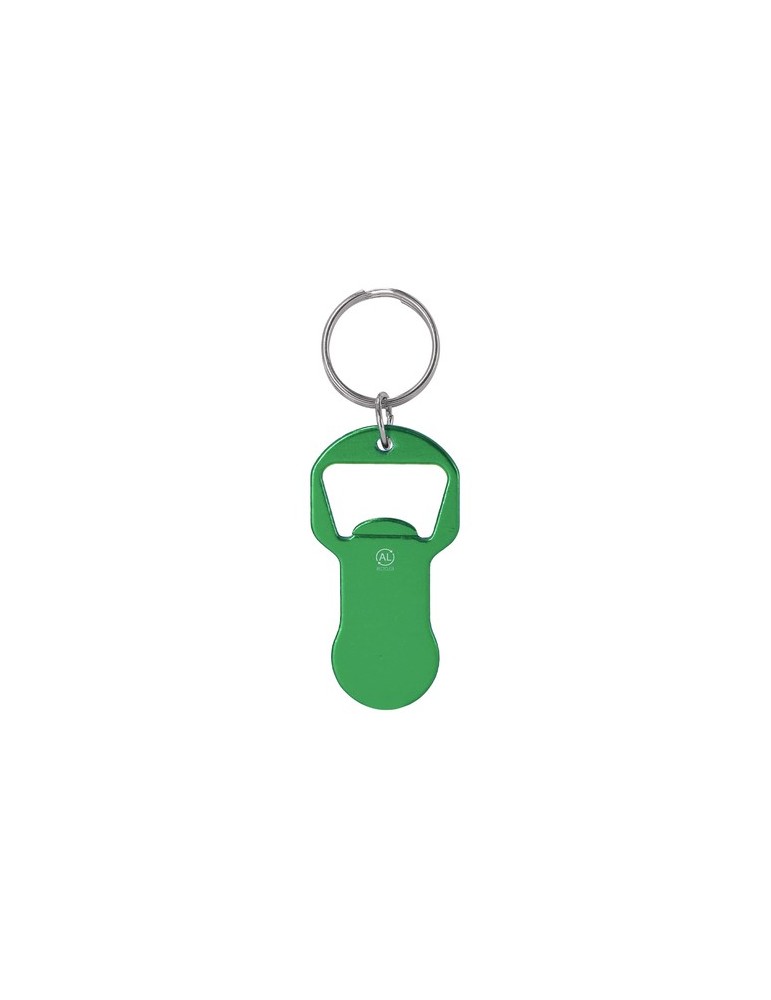 Porte-Clés Monnaie Ouvre Bouteille Belarox Matières : aluminium recyclé  Couleurs : vert cadeau entreprise pas cher