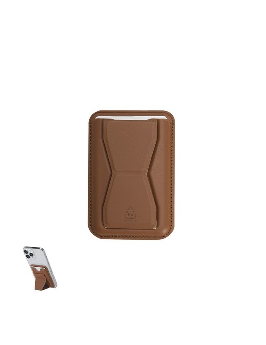 Support Porte-Cartes Stellar Couleurs : marron Matières : PU recyclé livraison express 24h 48h