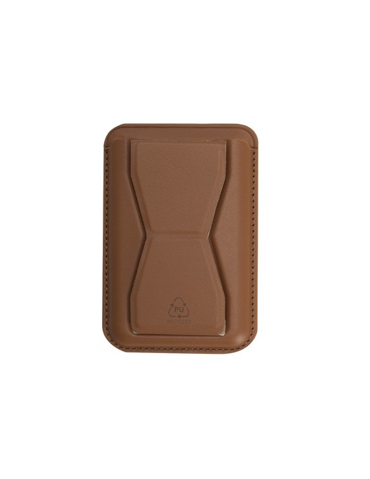 Support Porte-Cartes Stellar Couleurs : marron Matières : PU recyclé marquage laser ultra précis