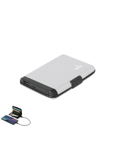 Porte-Cartes Power Bank Chefler Matières : aluminium Couleurs : argenté