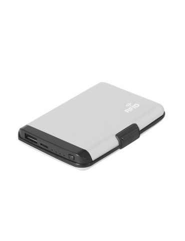 Porte-Cartes Power Bank Chefler Matières : aluminium Couleurs : argenté cadeau entreprise pas cher