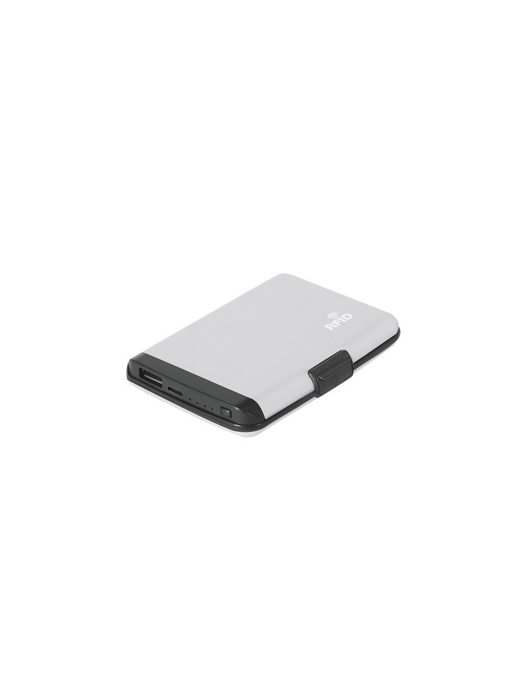 Porte-Cartes Power Bank Chefler Matières : aluminium Couleurs : argenté cadeau entreprise pas cher