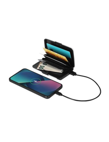 Porte-Cartes Power Bank Chefler Matières : aluminium Couleurs : argenté impression haute définition