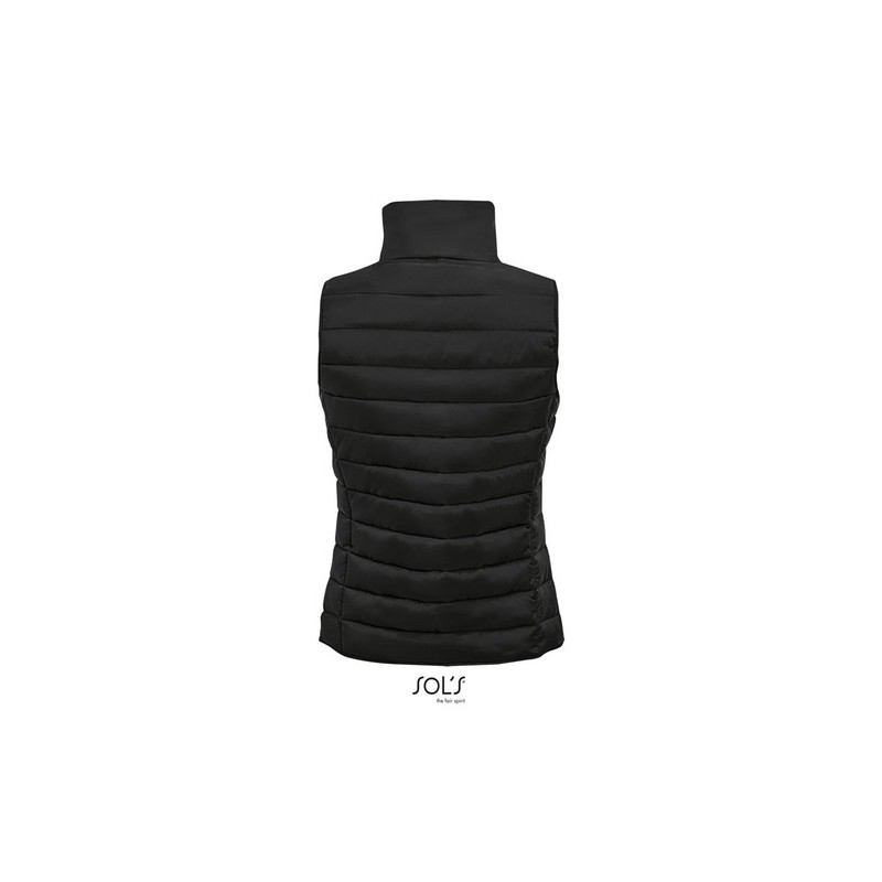 Gilet Bodywarmer Femme Personnalisé Éco-responsable - WAVE Taille textile : S Couleurs : noir cadeau client original
