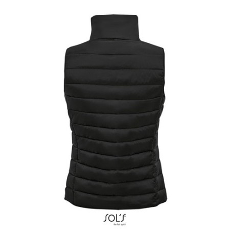 Gilet Bodywarmer Femme Personnalisé Éco-responsable - WAVE Taille textile : S Couleurs : noir cadeau client original