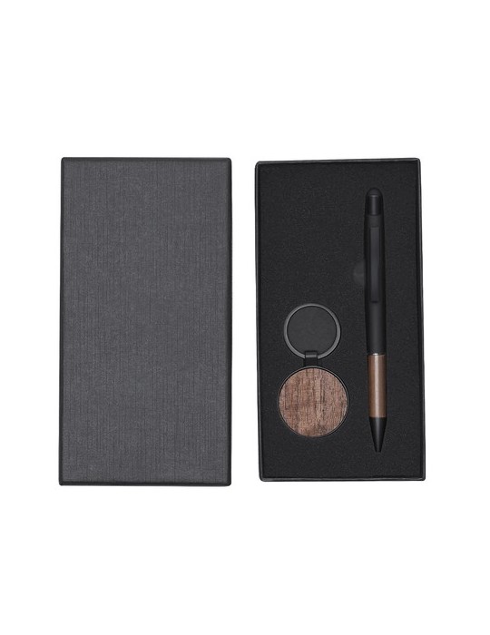 Set Lonlok Matières : bois Couleurs : noir personnalisable avec votre logo