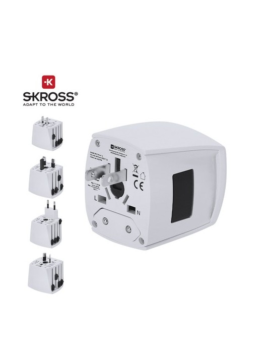 Adaptateur Voyage Universel Skross MUV MICRO Couleurs : blanc