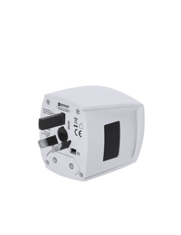 Adaptateur Voyage Universel Skross MUV MICRO Couleurs : blanc objet promotionnel éco-responsable