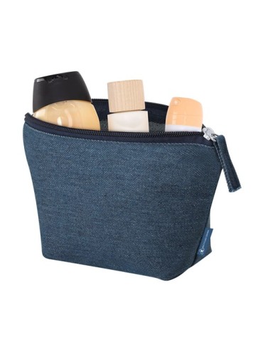 Nécessaire Zinnia Couleurs : bleu Matières : jean recyclé impression haute définition