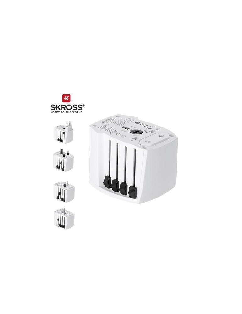 Adaptateur Voyage Universel Skross MUV USB 30W PD Couleurs : blanc