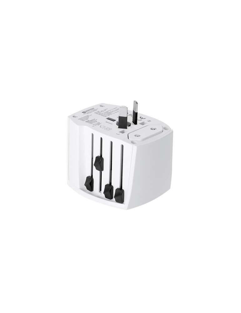 Adaptateur Voyage Universel Skross MUV USB 30W PD Couleurs : blanc cadeau entreprise pas cher
