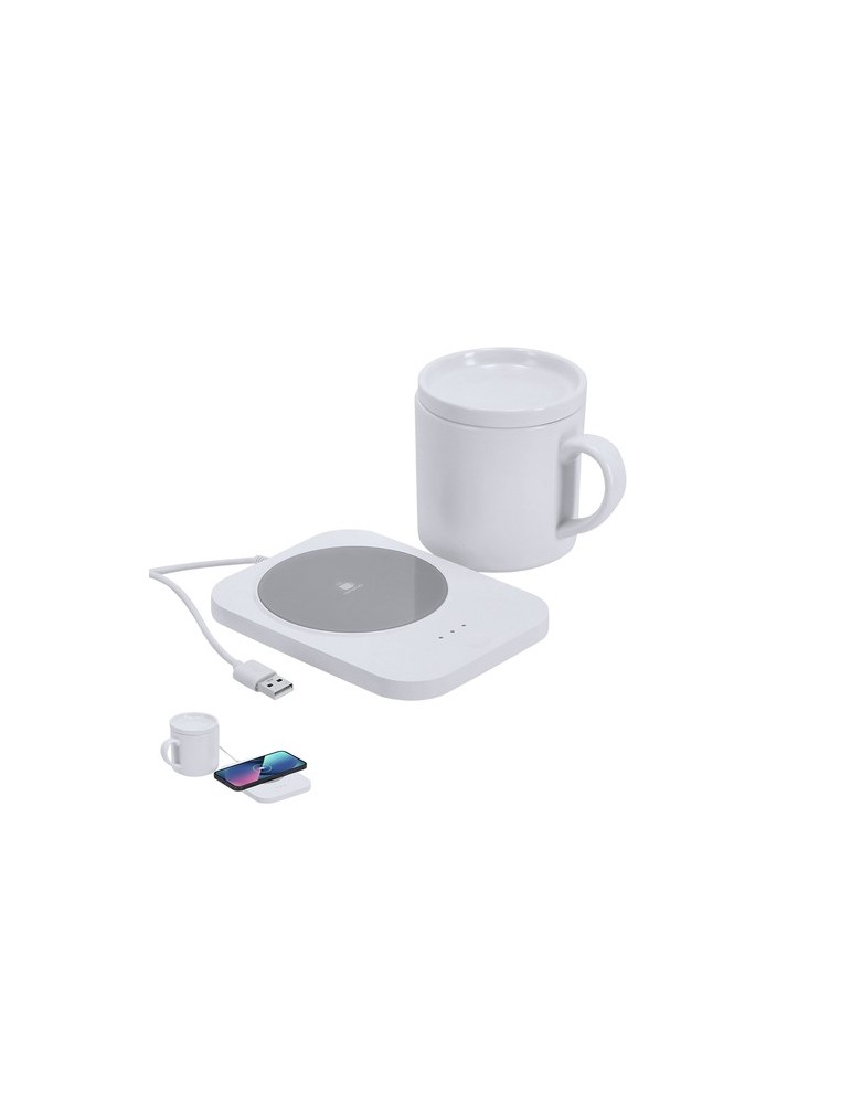 Chauffe Tasses Chargeur Wasoox Matières : céramique Couleurs : blanc